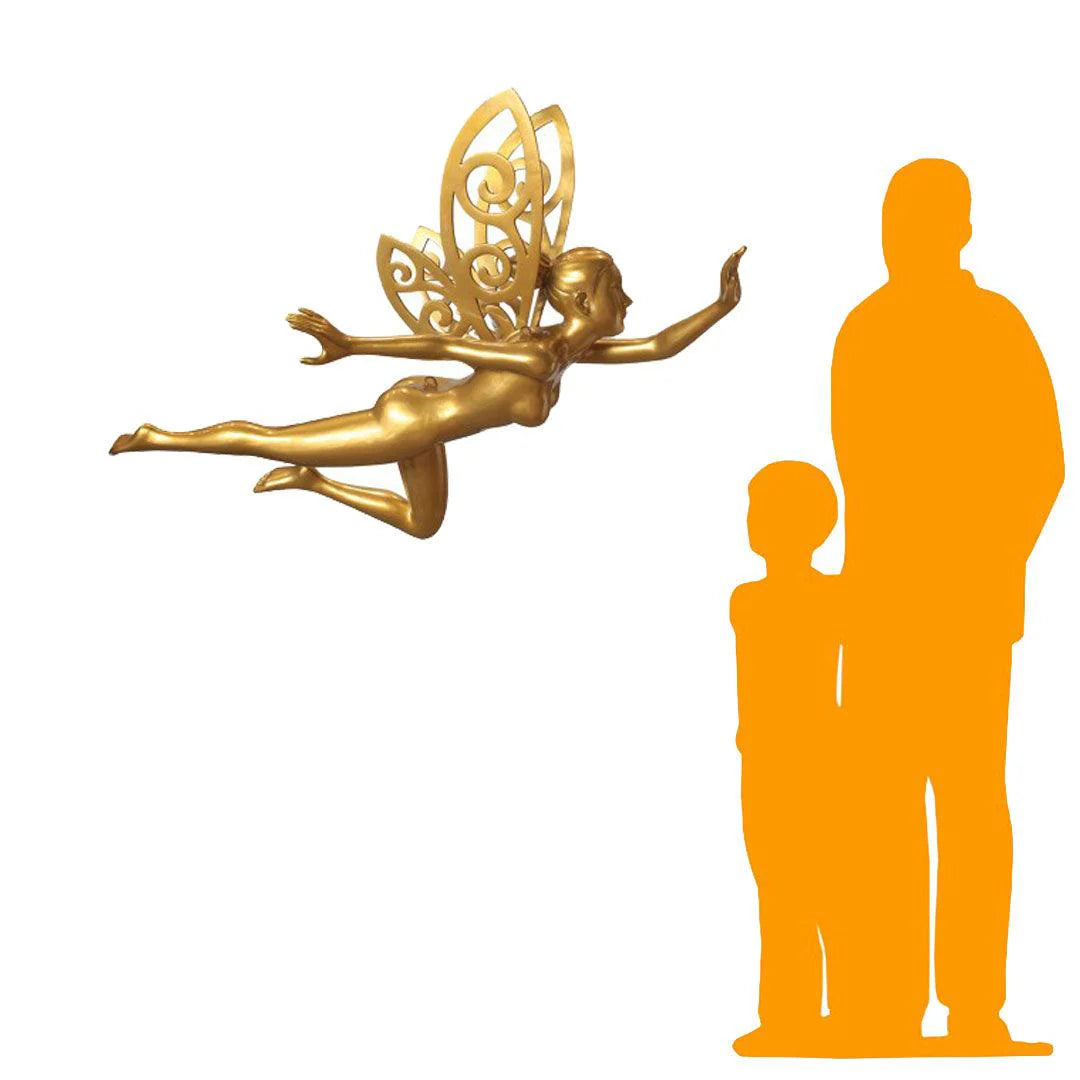 Hanging Gold Fairy Statue
