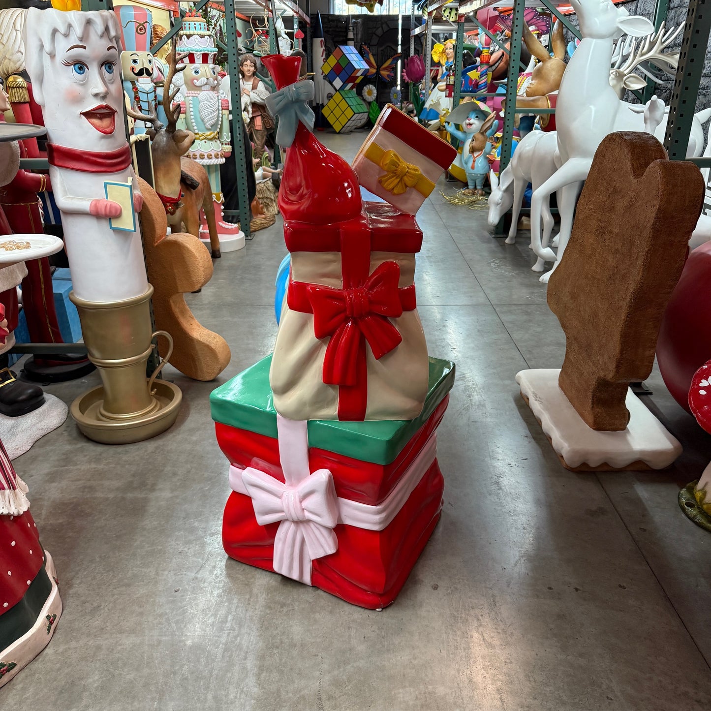 Stacked Gifts Presents Over Sized Statue