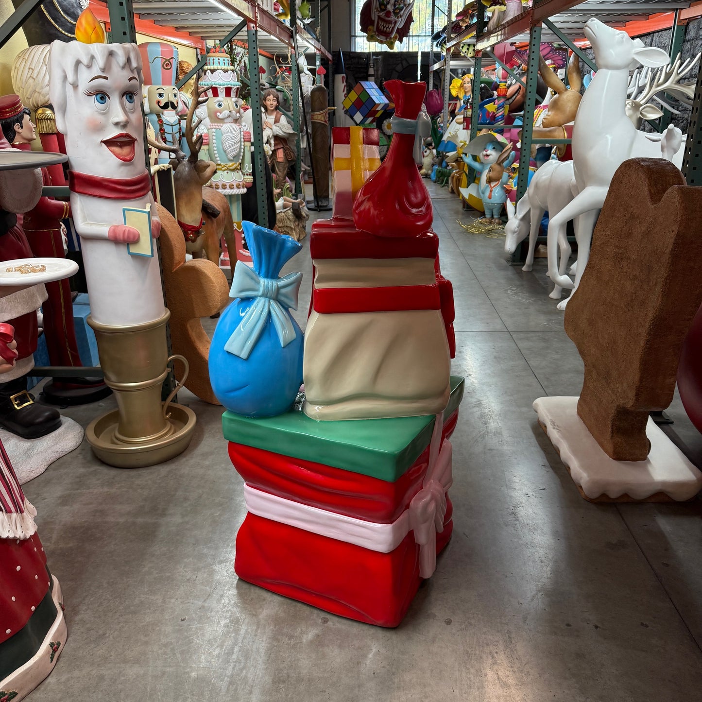 Stacked Gifts Presents Over Sized Statue