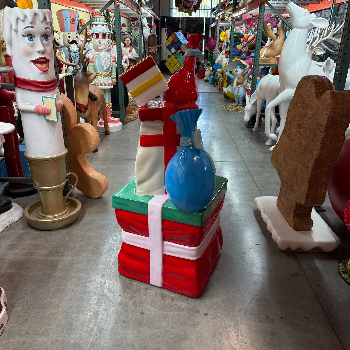 Stacked Gifts Presents Over Sized Statue
