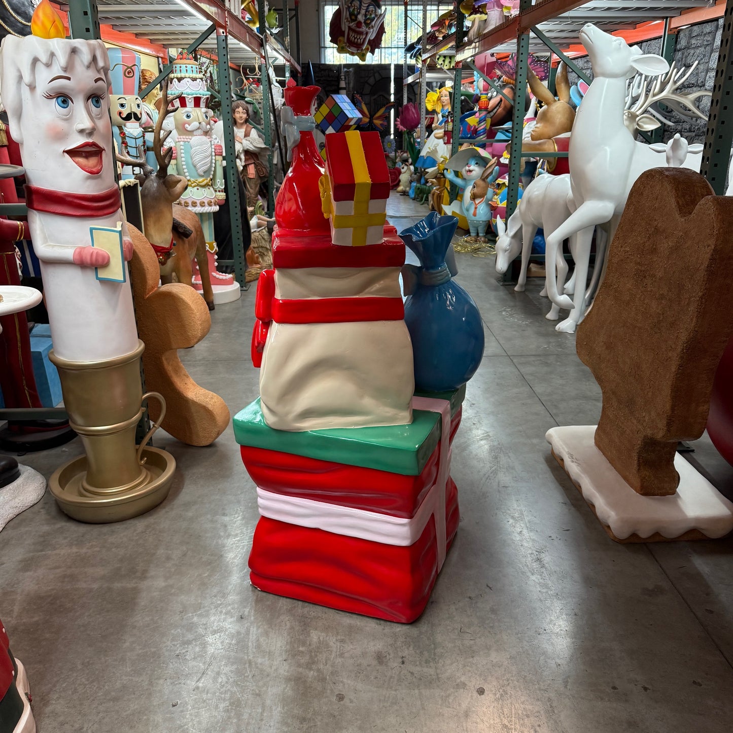 Stacked Gifts Presents Over Sized Statue