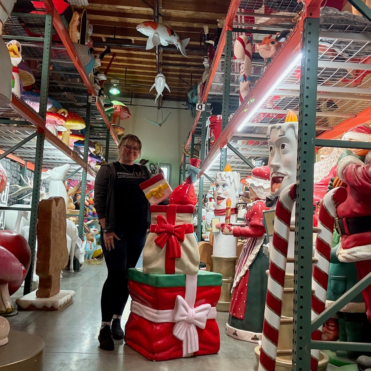 Stacked Gifts Presents Over Sized Statue