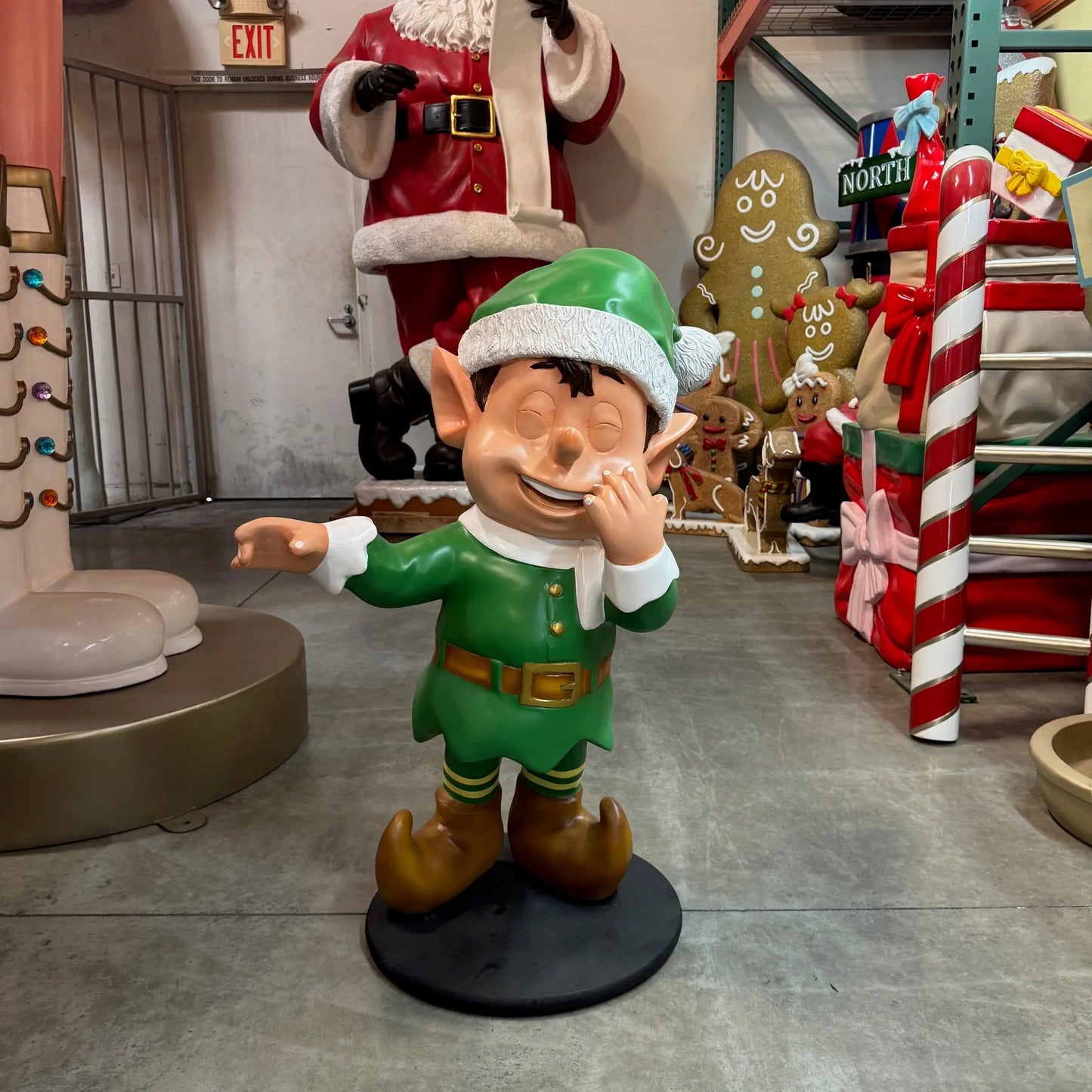 Green Elf Laughing Statue S0269-0072-T