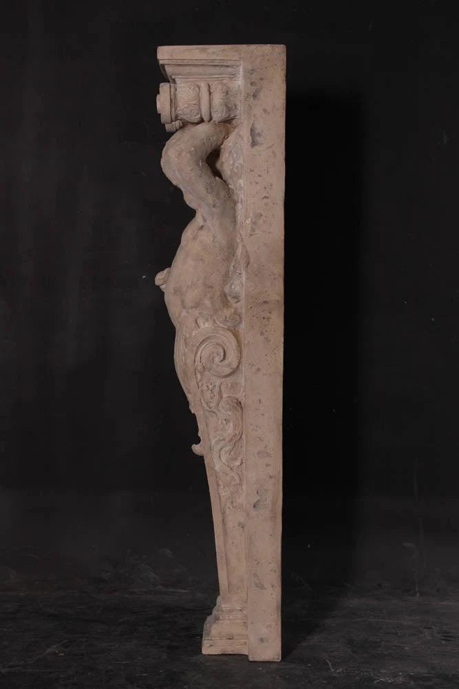 Stone Cherub Column Set of 2