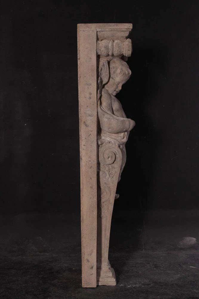 Stone Cherub Column Set of 2
