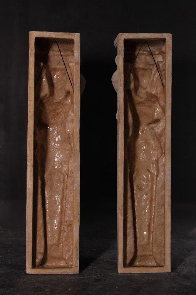 Stone Cherub Column Set of 2