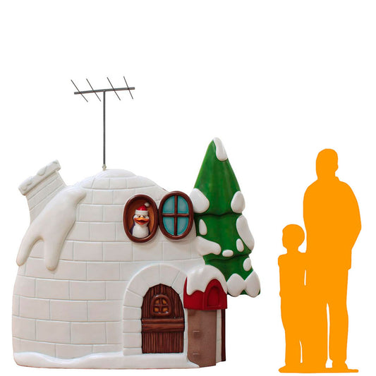 Igloo House Backdrop Statue