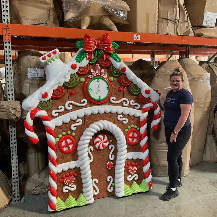 Gingerbread House Backdrop Statue