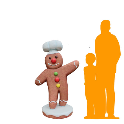 Small Gingerbread Cook Statue - LM Treasures Prop Rentals 