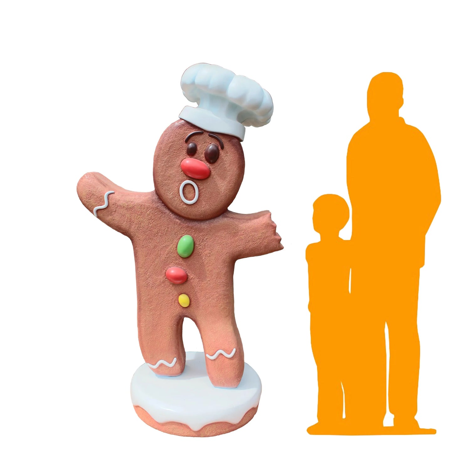 Large Gingerbread Cook Statue