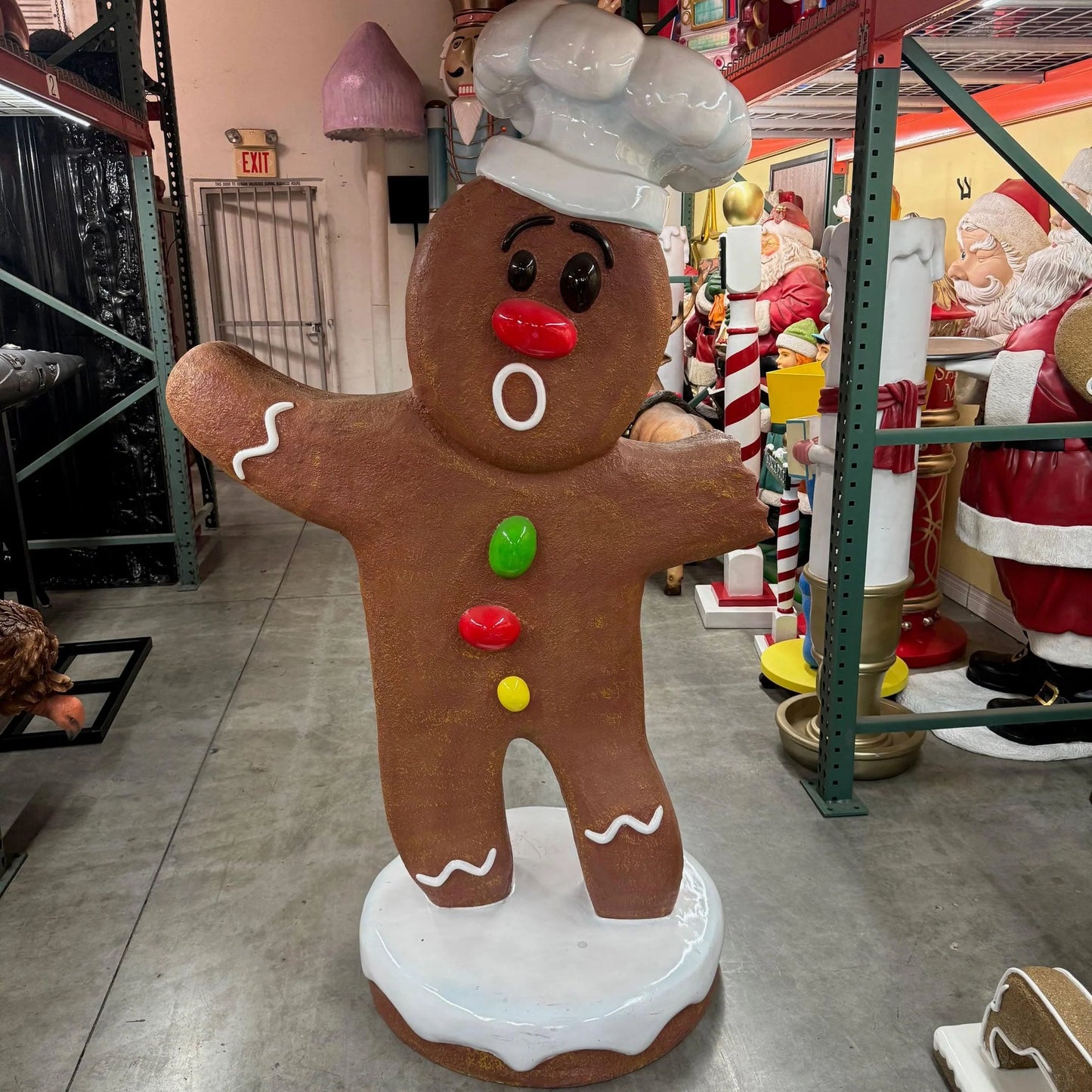 Large Gingerbread Cook Statue