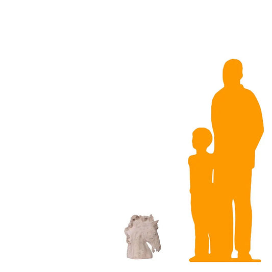 Small Stone Horse Head Statue A0306-020501-H