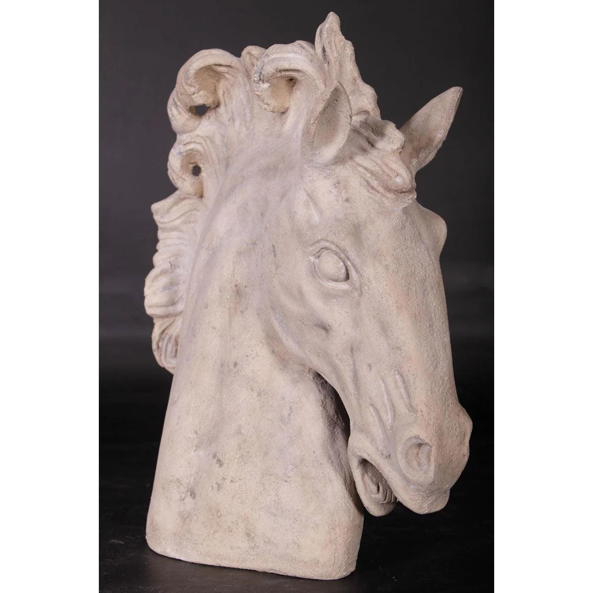 Small Stone Horse Head Statue