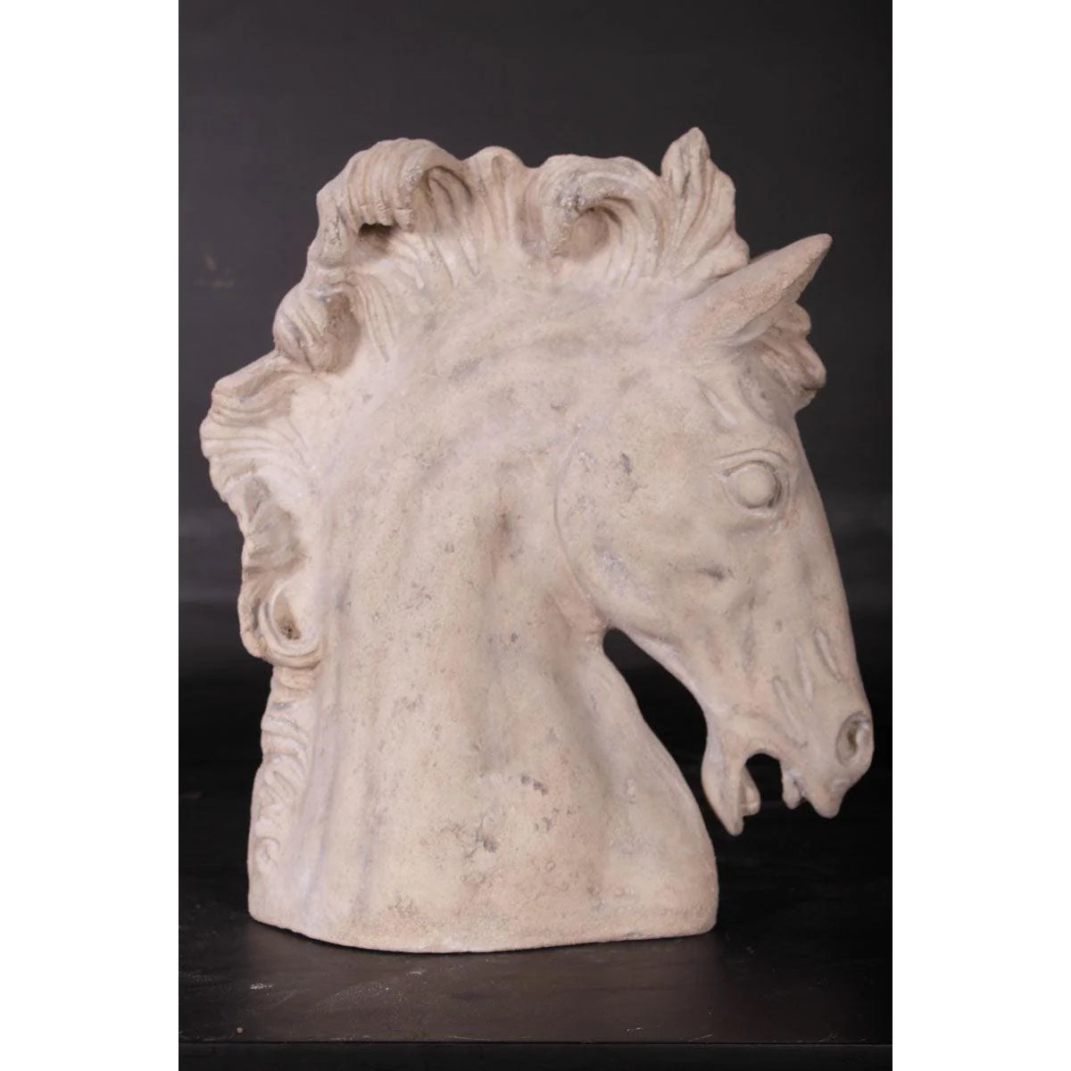 Small Stone Horse Head Statue