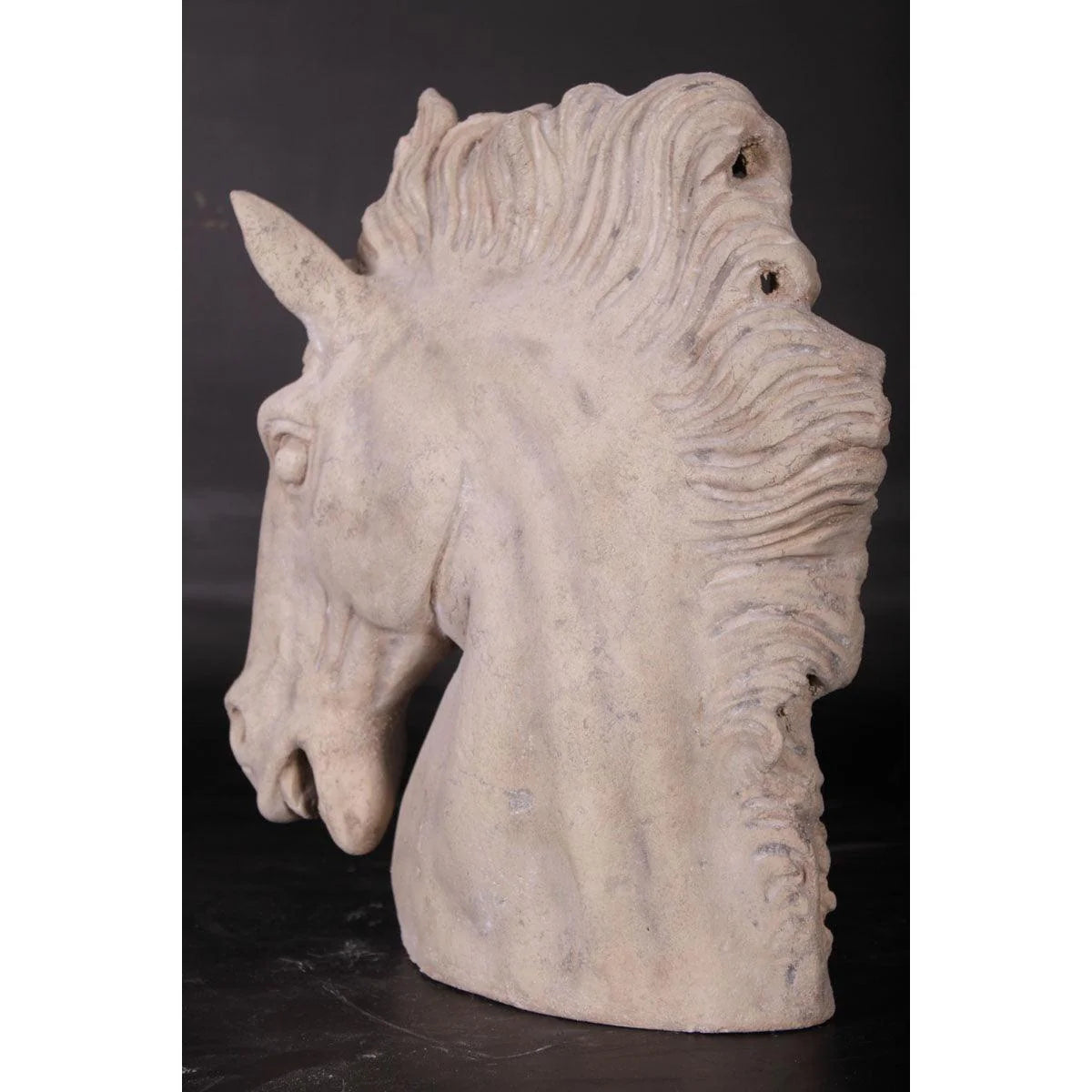 Small Stone Horse Head Statue