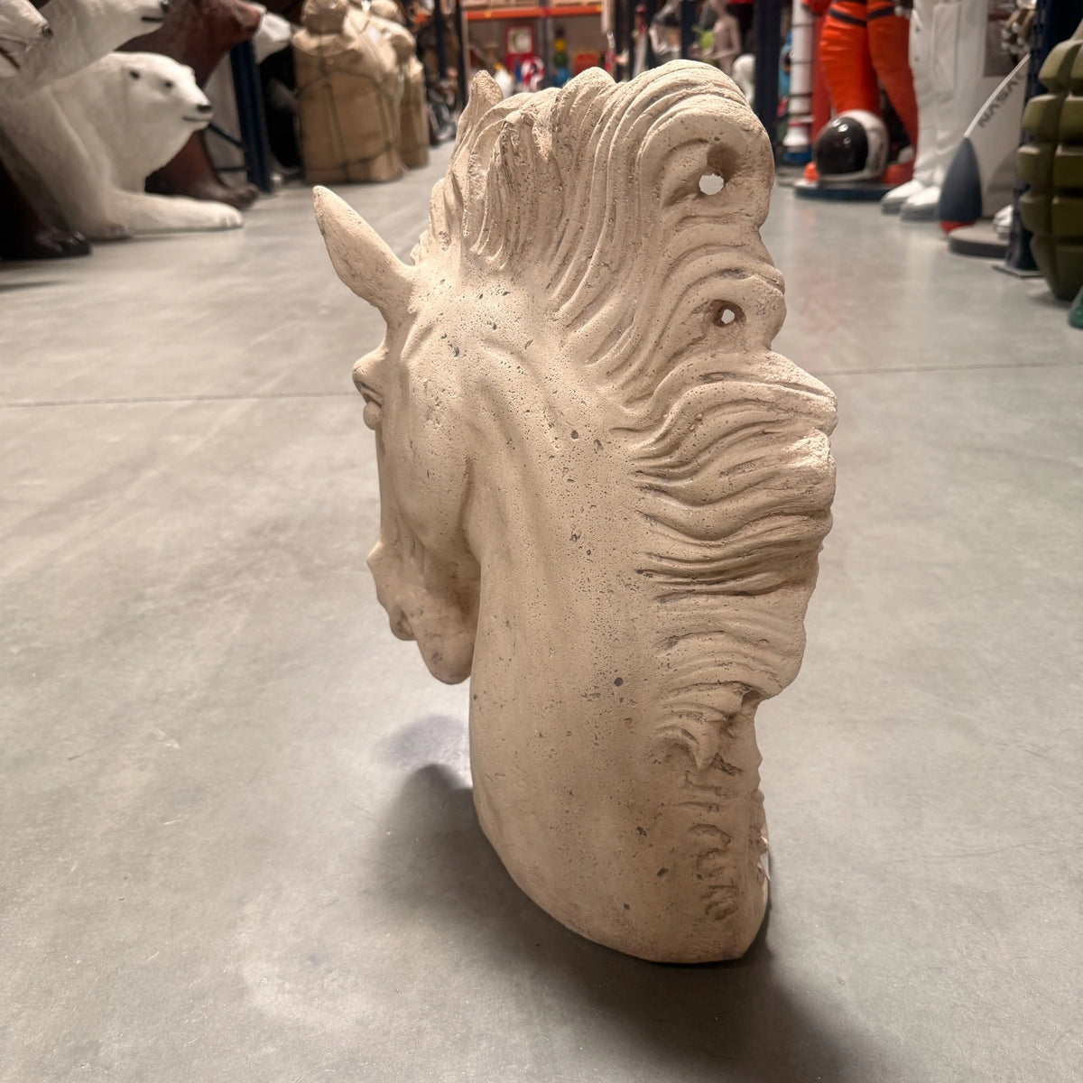 Small Stone Horse Head Statue A0306-020501-H