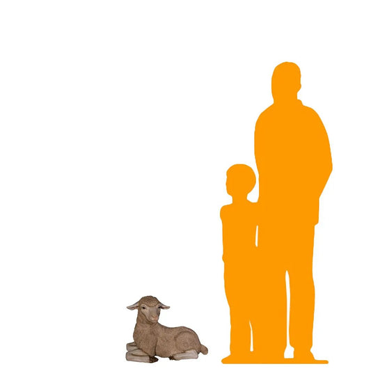 Baby Resting Merino Lamb Statue A0399-020502-H