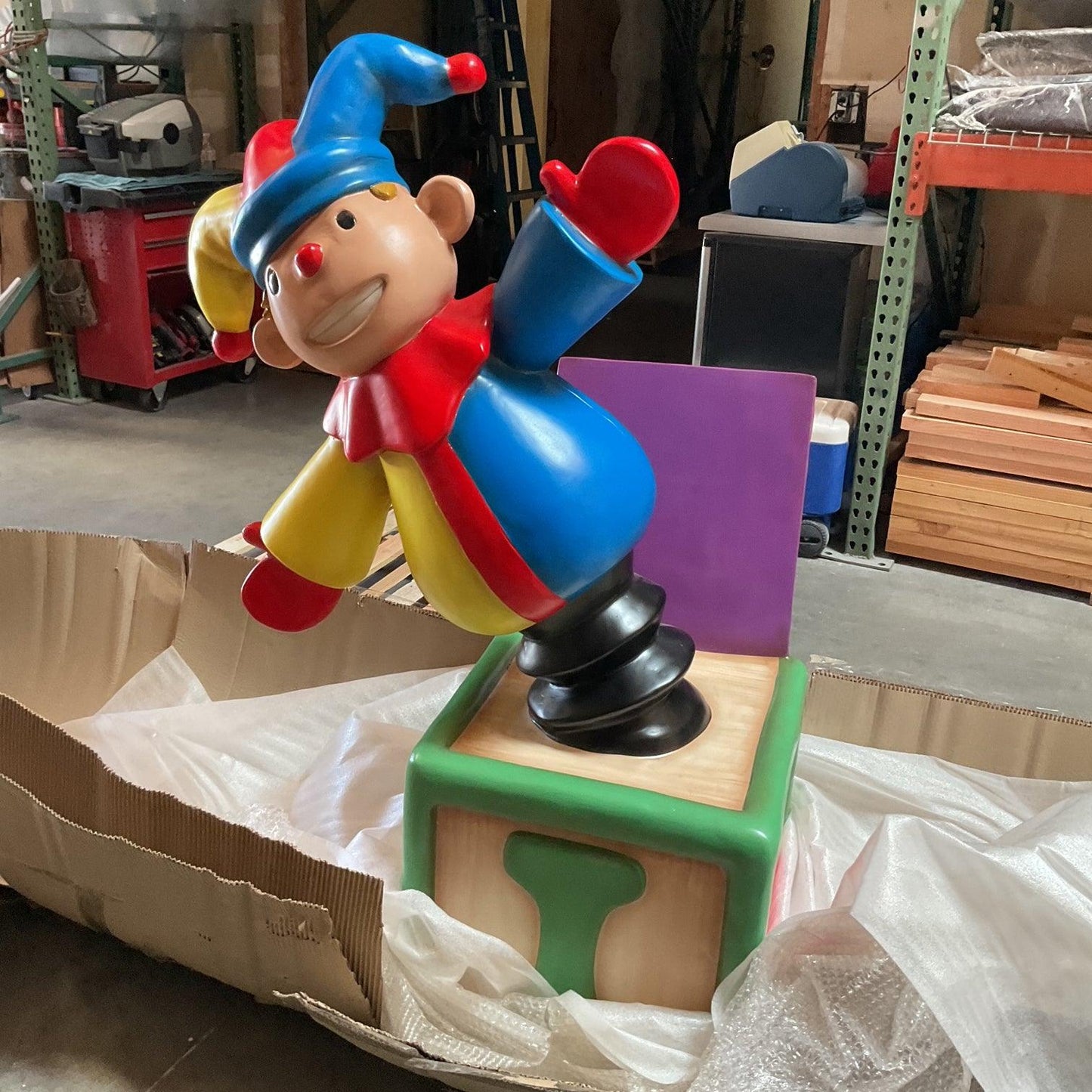 Toy Jack in the Box Over Sized Statue - LM Treasures Prop Rentals 