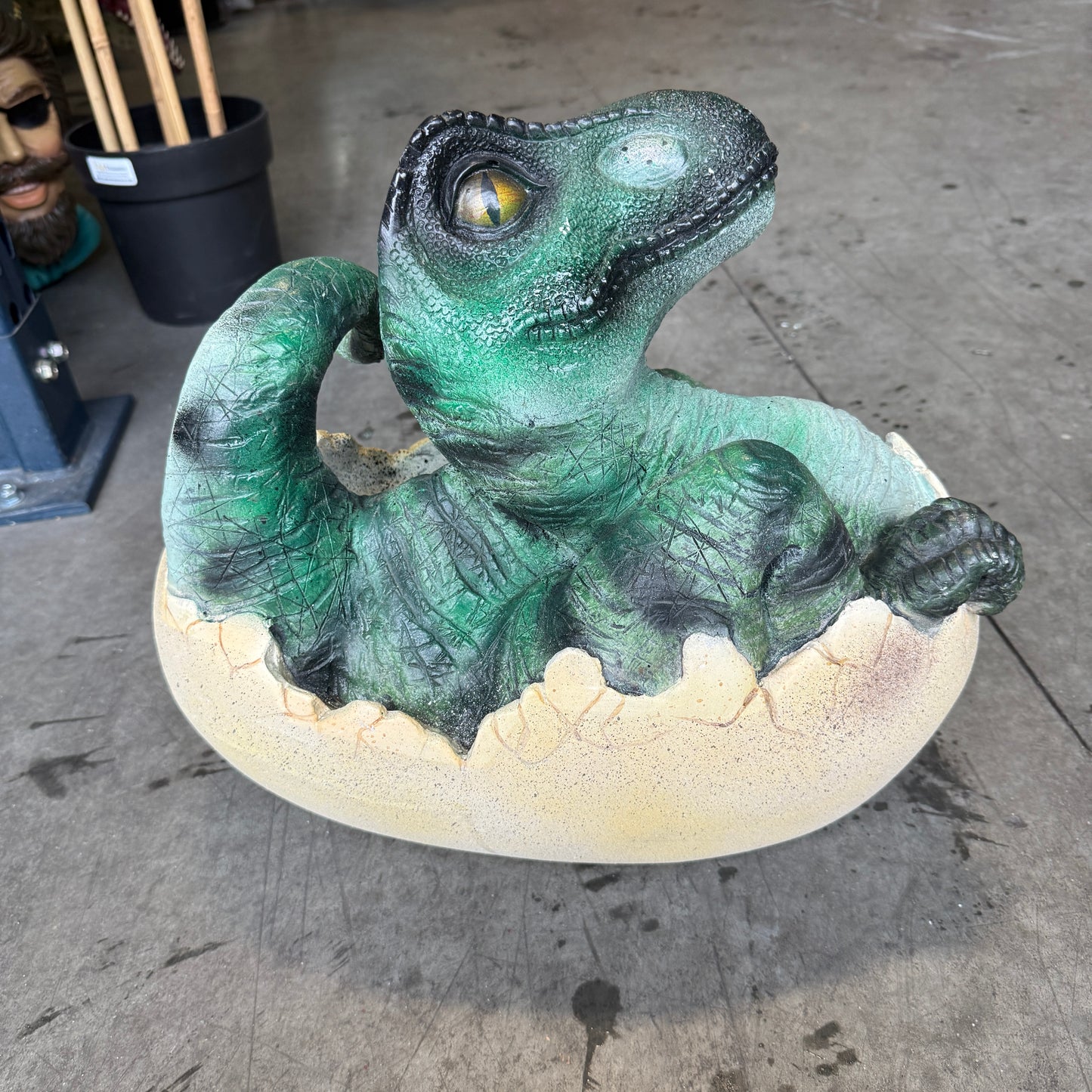 Hatching T-Rex Dinosaur Egg Statue