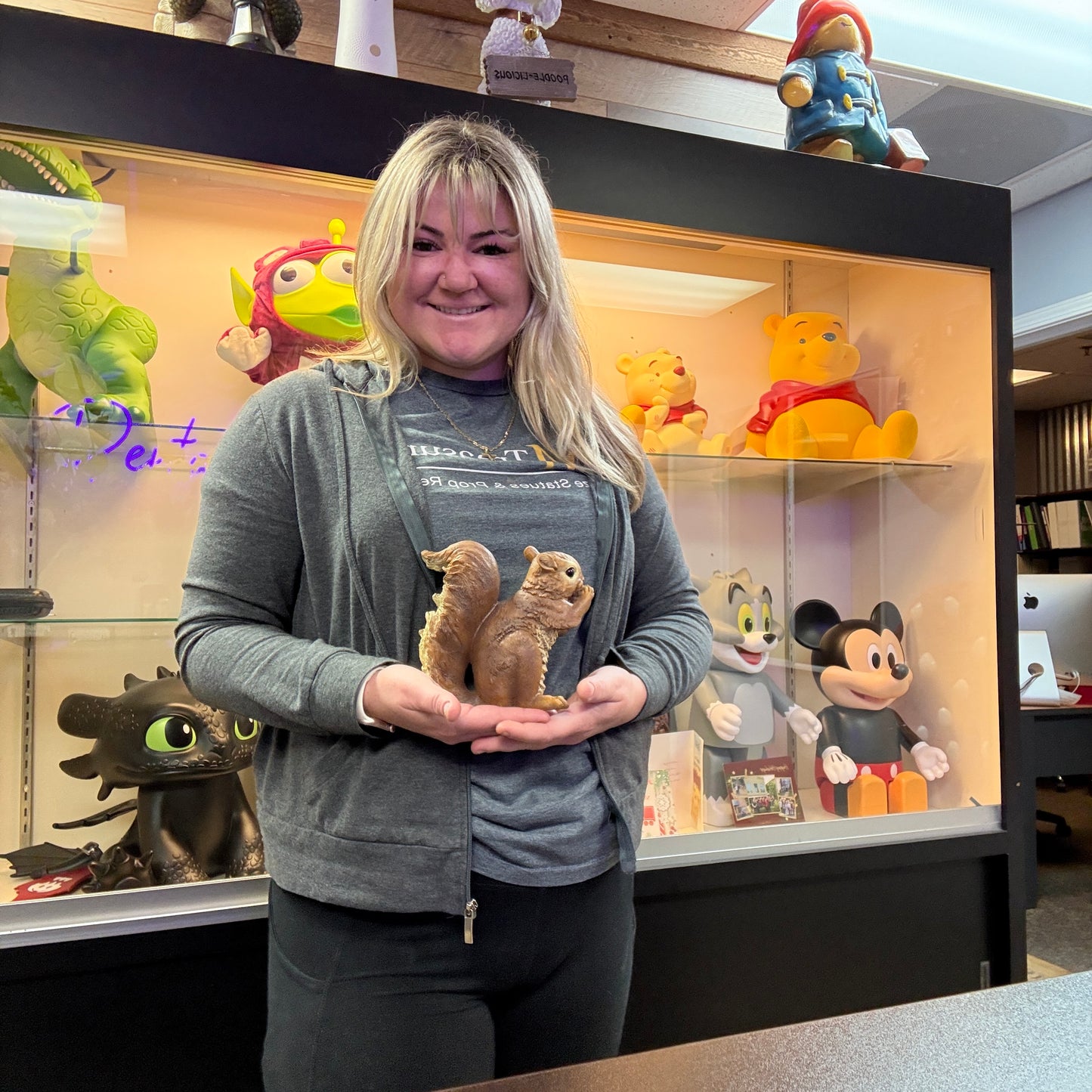 Eating Squirrel Statue