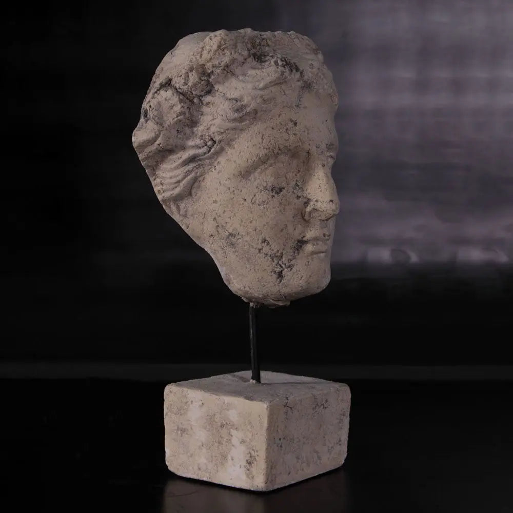 Vesuvius Maiden Stone Head Bust Statue M0249-030330-H