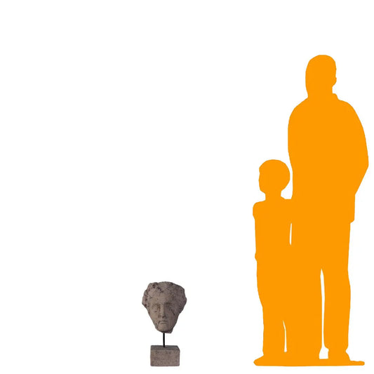 Vesuvius Maiden Stone Head Bust Statue M0249-030330-H