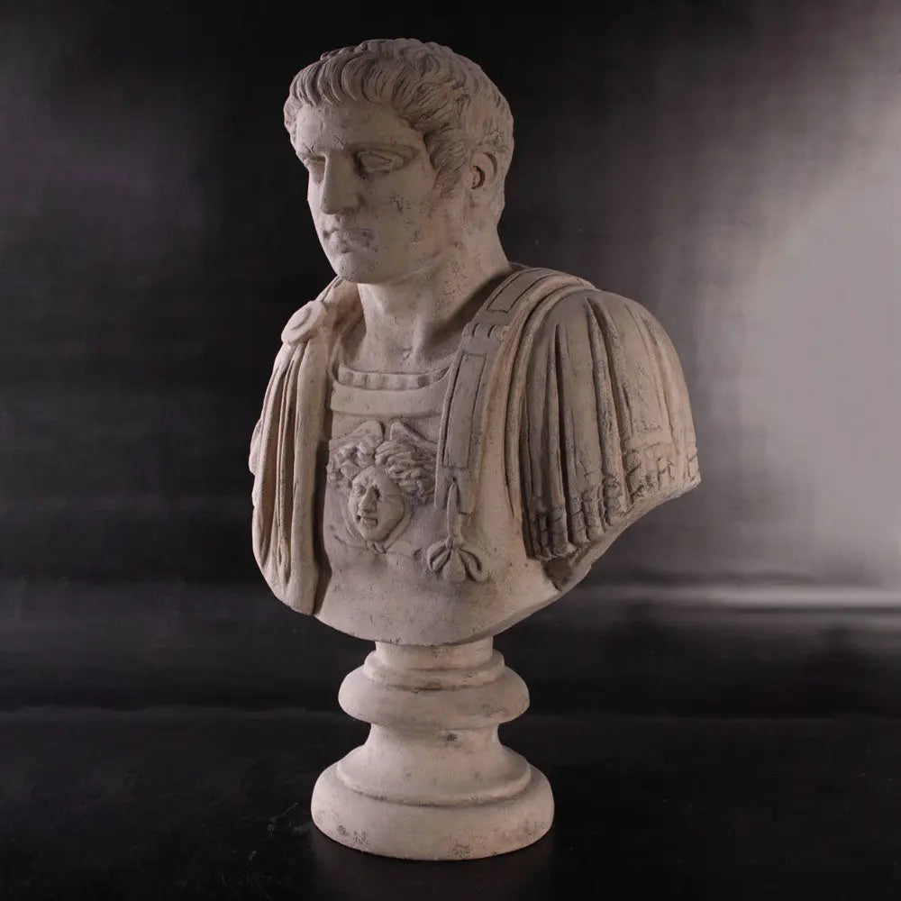 Gladiator Stone Bust Statue M0253-030501-H