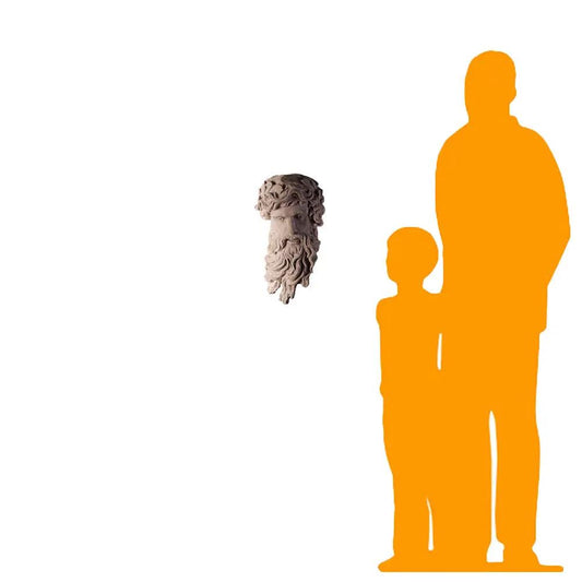 Stone Hercules Head Statue M0069-030607-H