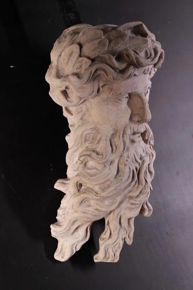 Stone Hercules Head Statue M0069-030607-H