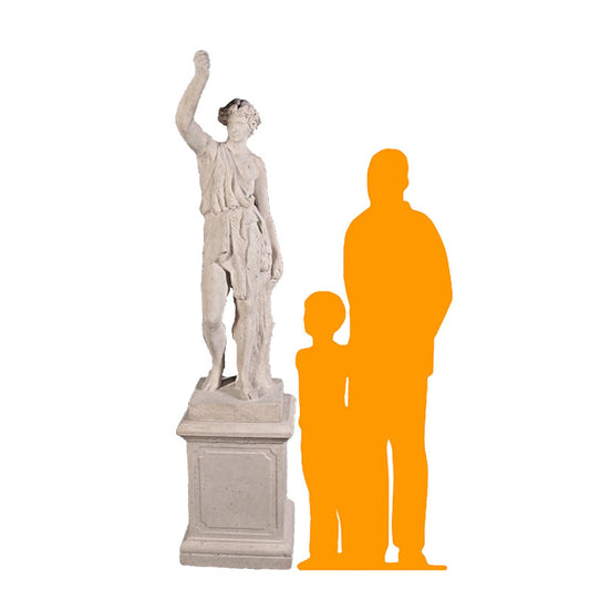 Stone Lion Hunter On Base Statue