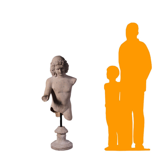 Classical Boy Stone Bust Statue M0255-030707-H