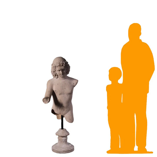 Classical Boy Stone Bust Statue M0255-030707-H