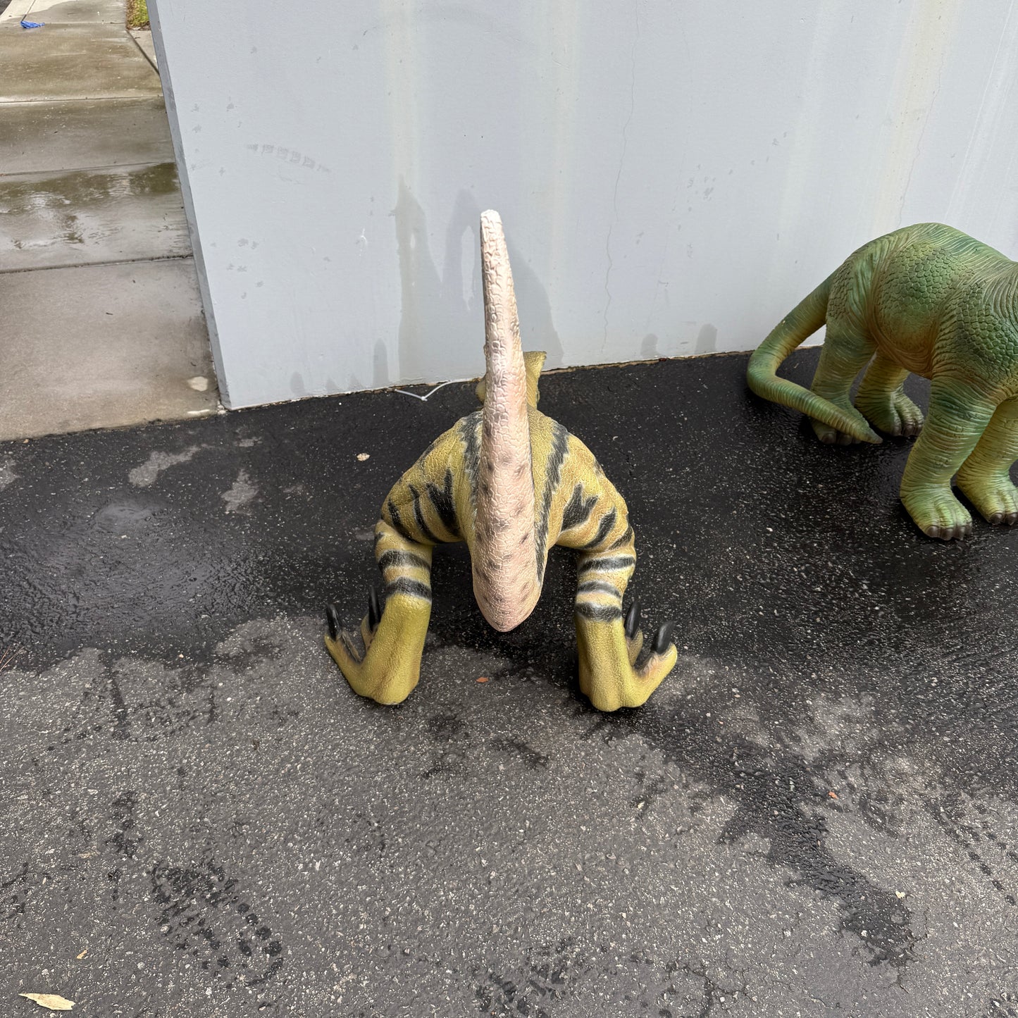 Brown Velociraptor Baby Dinosaur Statue