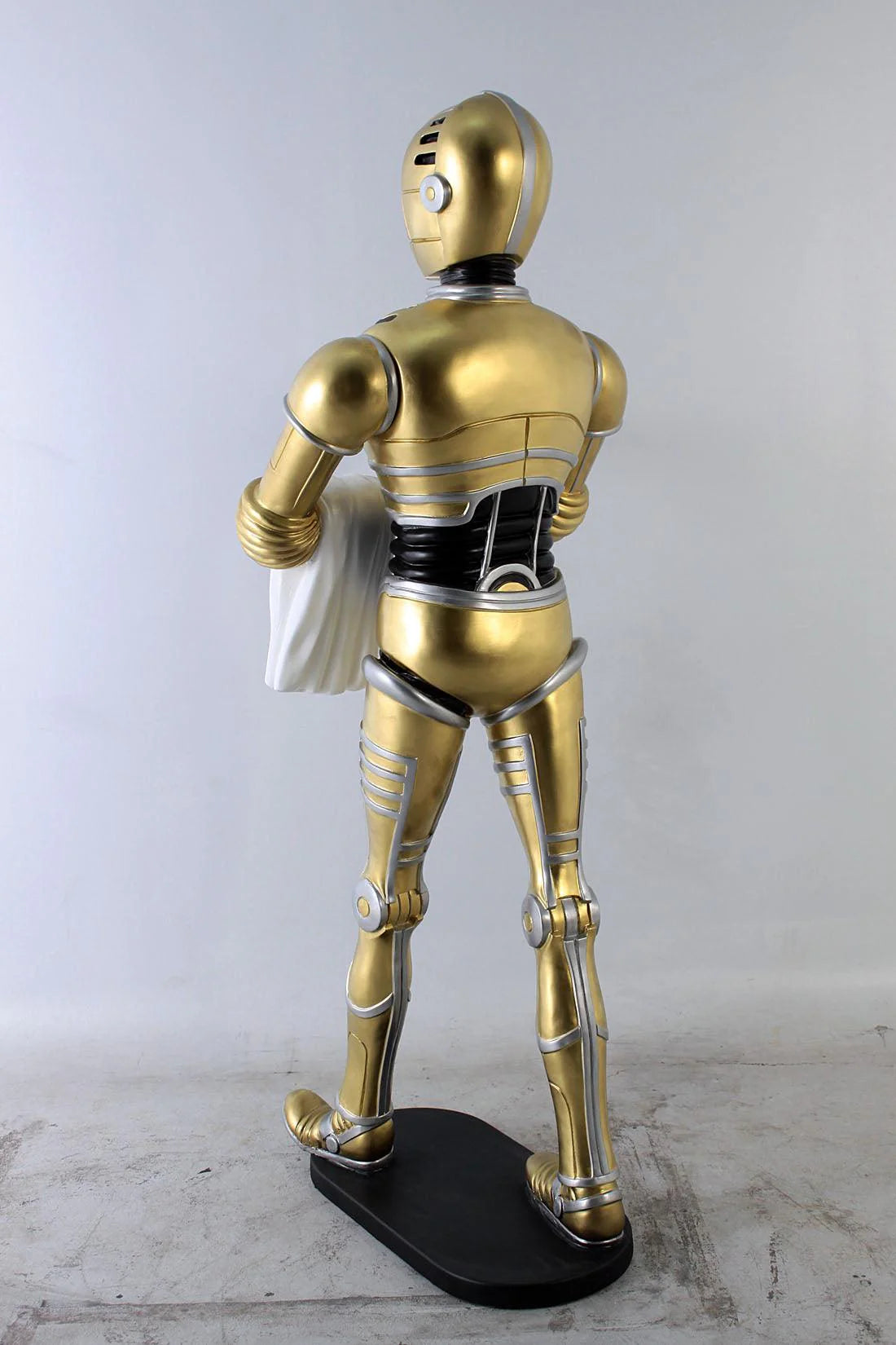 Gold Android Robot Butler Statue