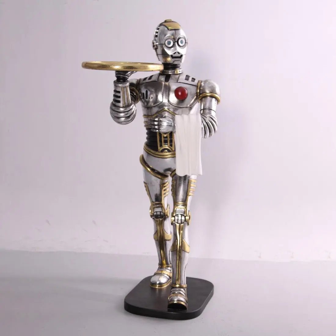 Small Android Robot Butler Statue R0236-080036-H