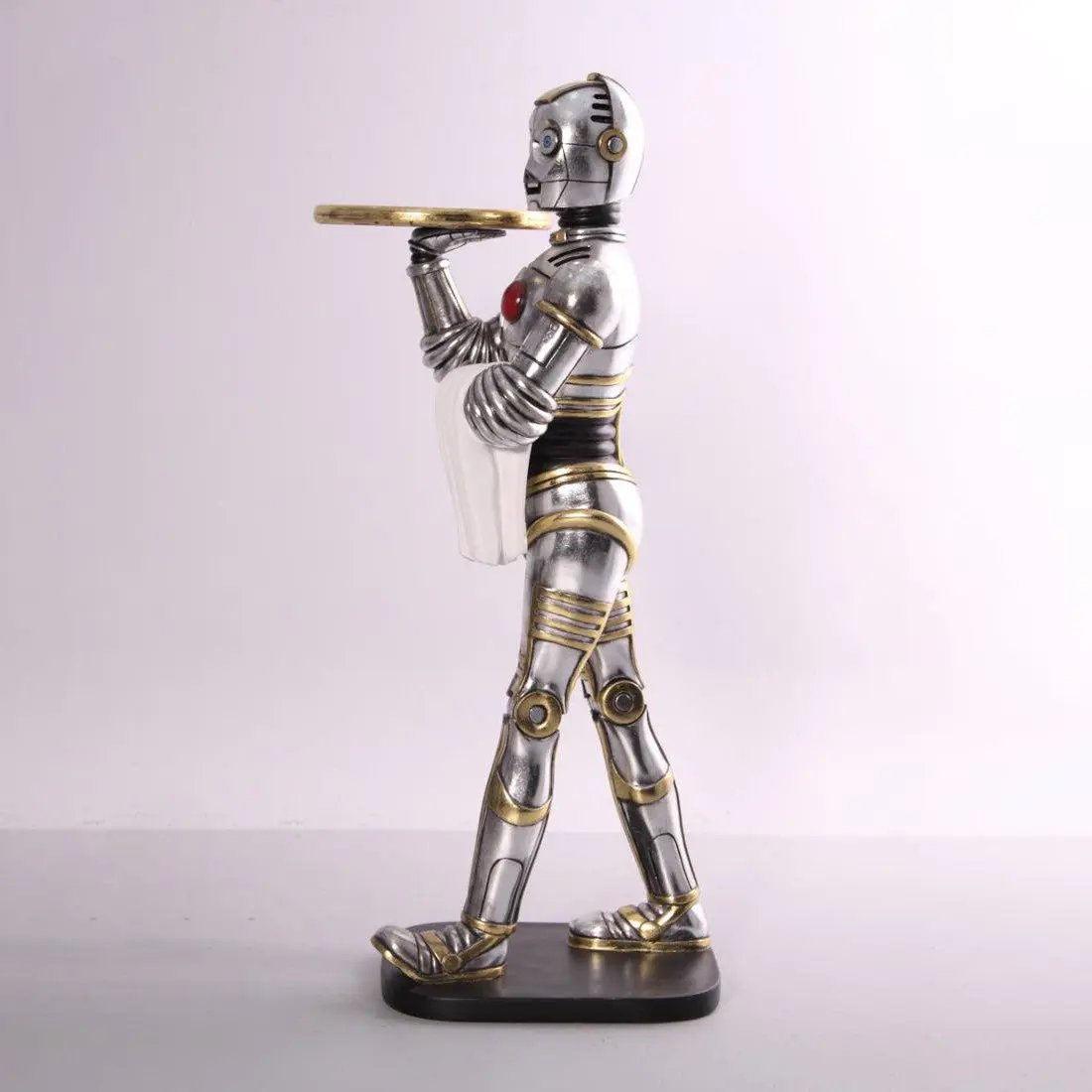 Small Android Robot Butler Statue R0236-080036-H