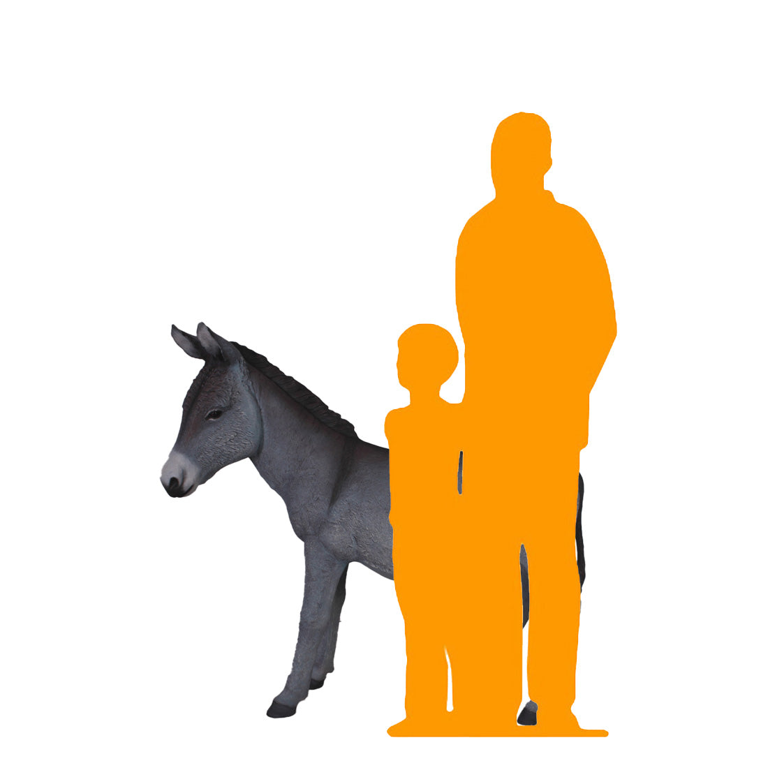 Gray Donkey Statue