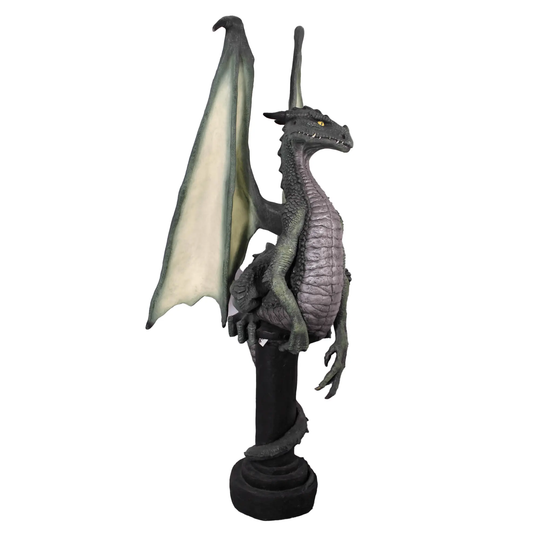Green Dragon On Post Life Size Statue - LM Treasures Prop Rentals