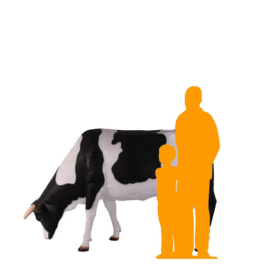Holstein Cow Grazing Life Size Statue A0264-080098-H
