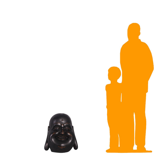 Jolly Buddha Head Statue M0257-080106-H