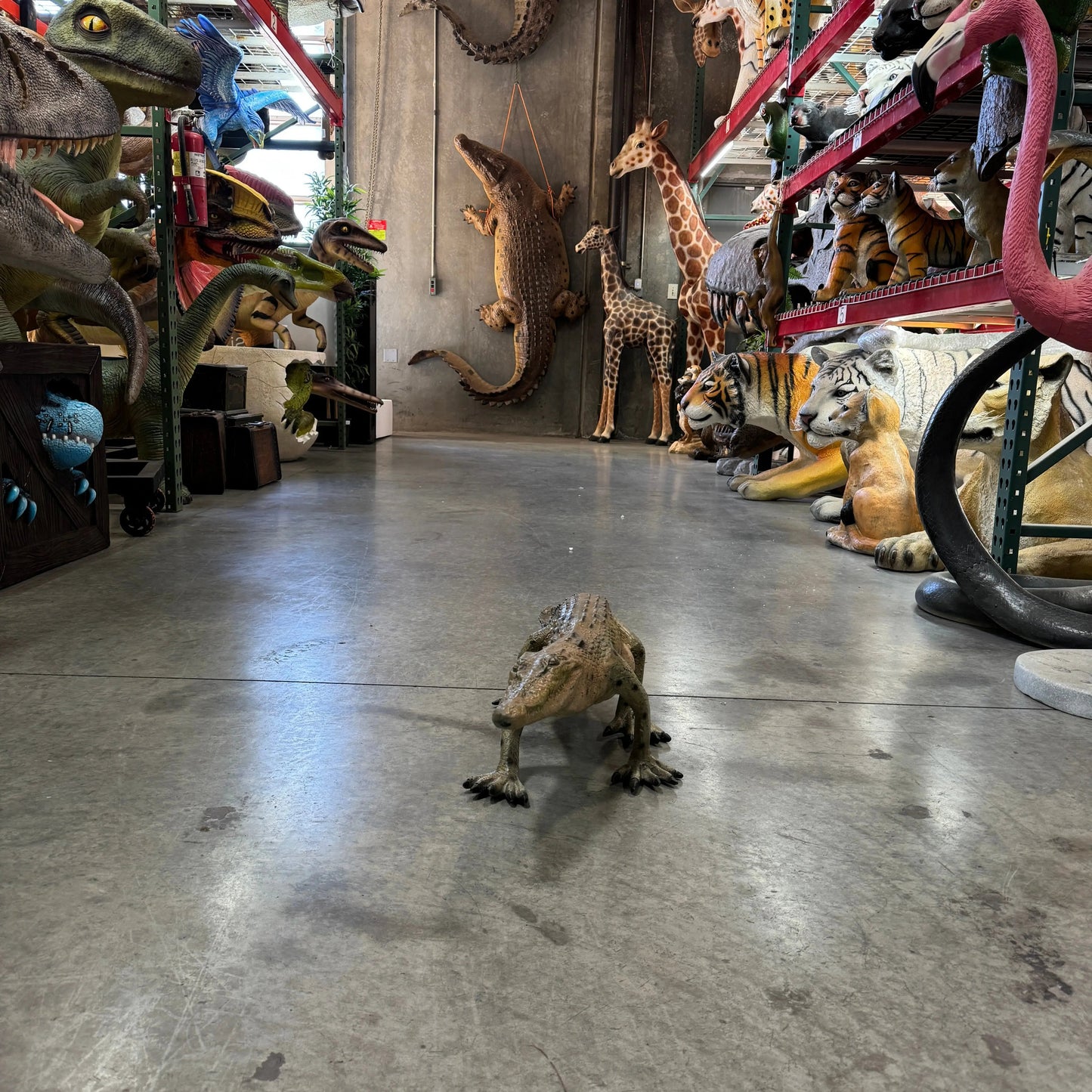 Walking Baby Crocodile Statue A0209-080112-H