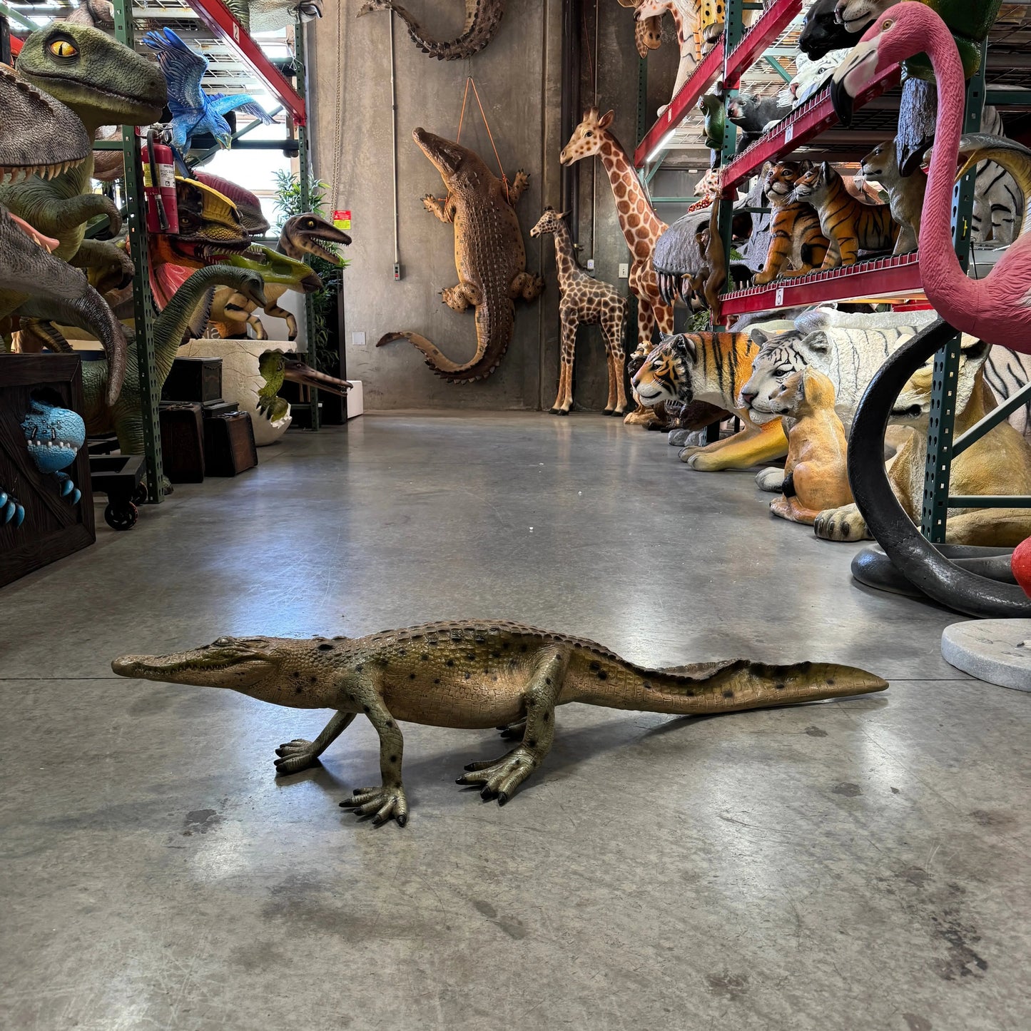 Walking Baby Crocodile Statue A0209-080112-H