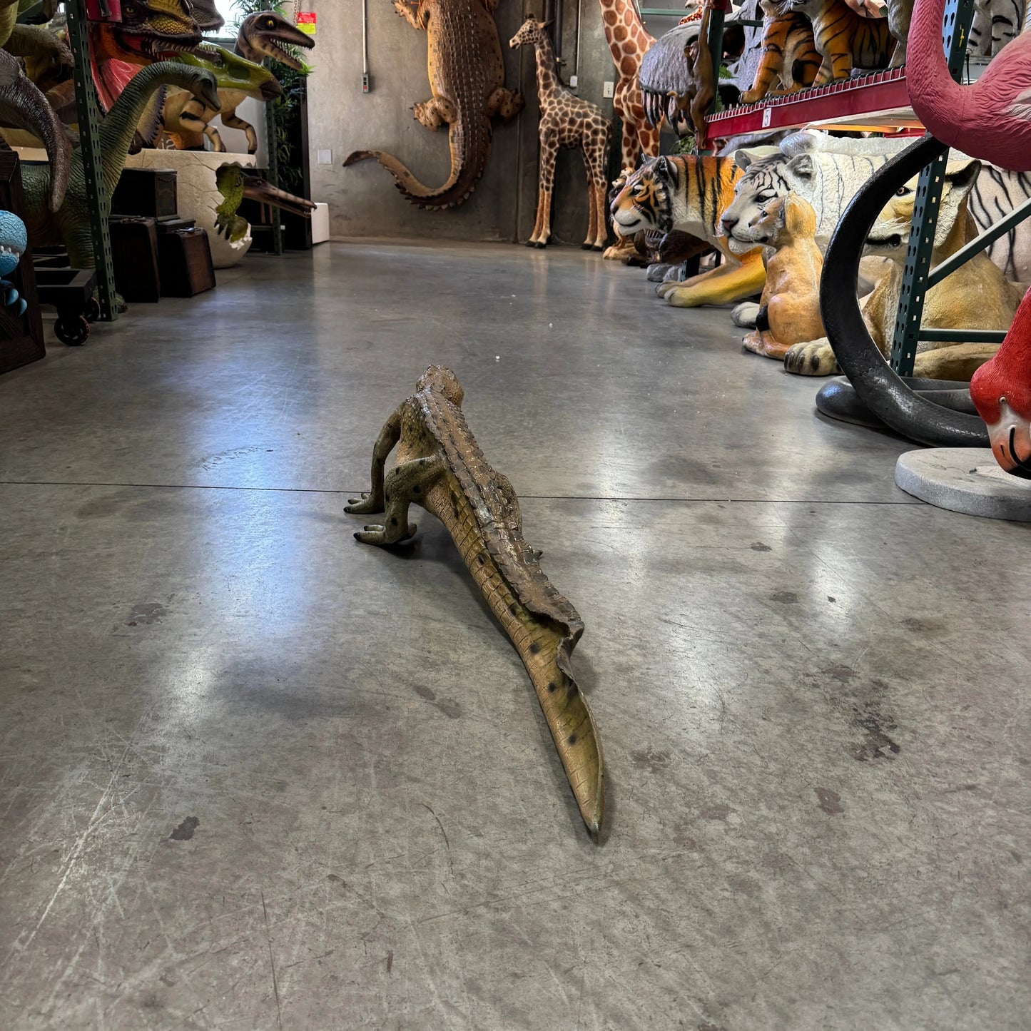 Walking Baby Crocodile Statue A0209-080112-H