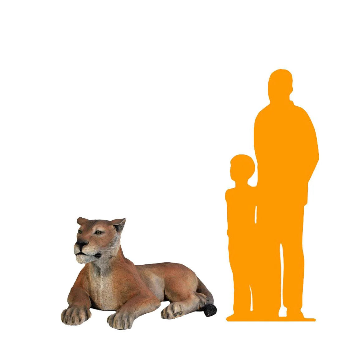 Laying Lioness Life Size Statue