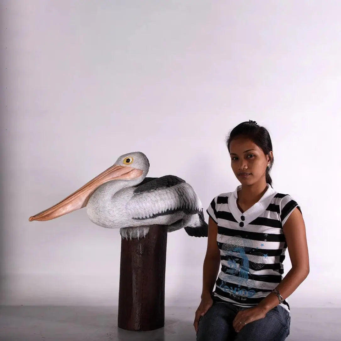 Pelican On Post Life Size Statue A0149-080119-H