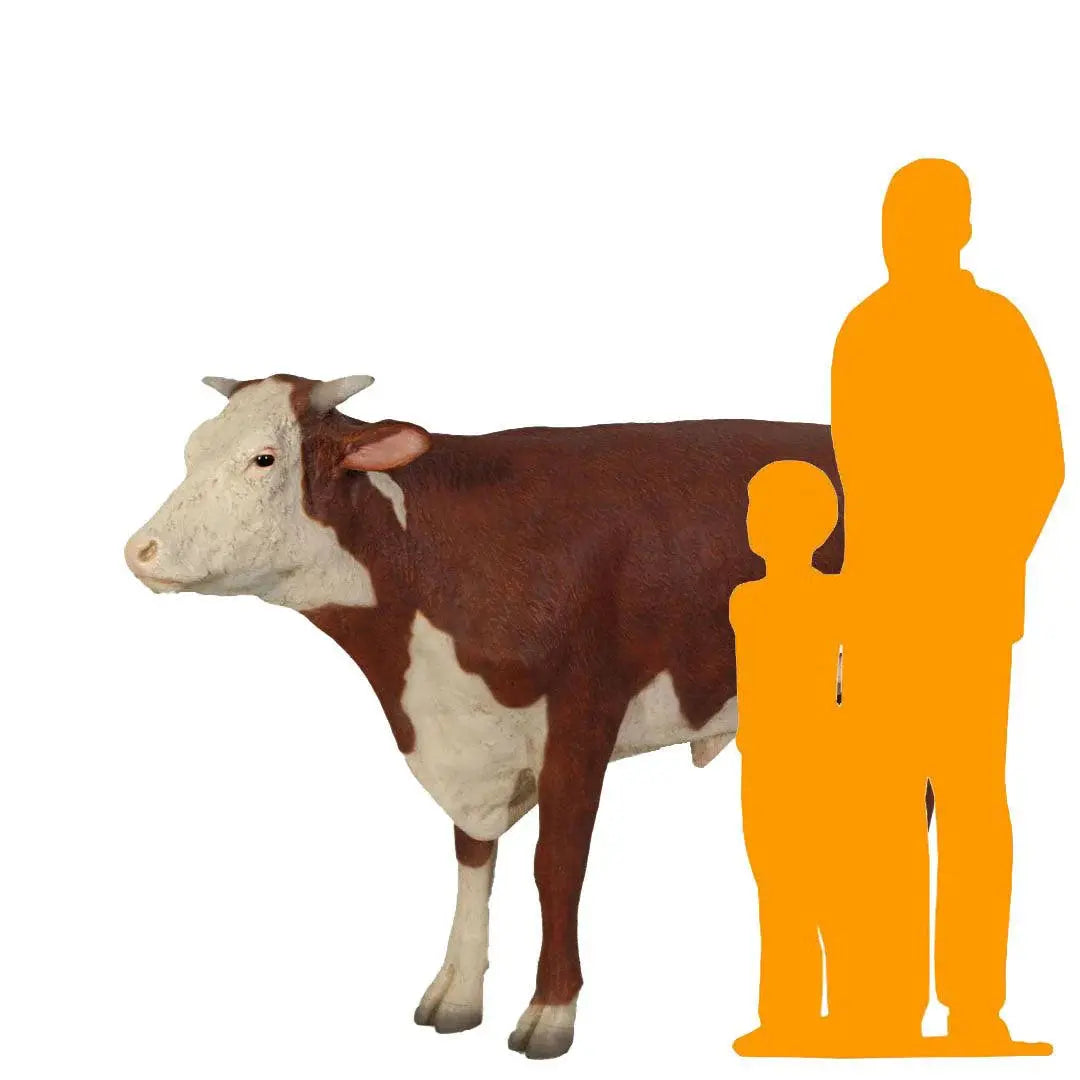 Hereford Steer Cow Life Size Statue A0241-080125-H