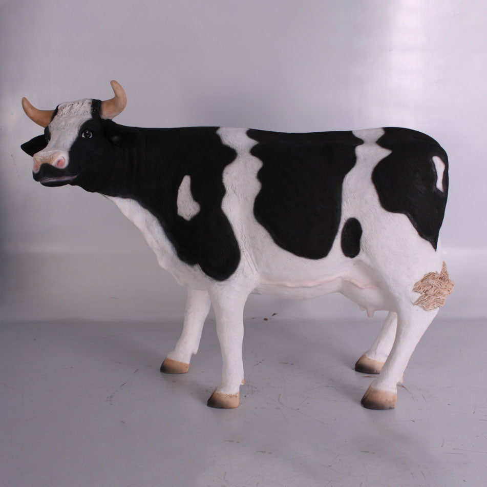 Small Holstein Cow Head Up Statue