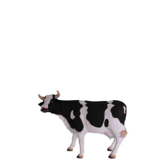 Small Holstein Cow Head Up Statue