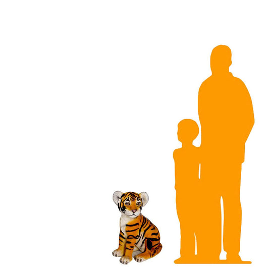 Tiger Cub Sitting Statue