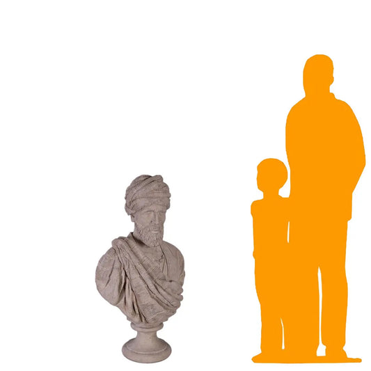 Sheikh Stone Bust Statue M0261-090008-H